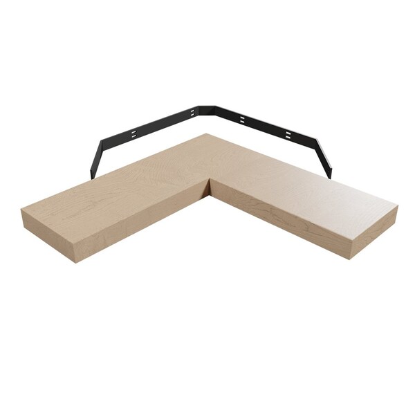 Designs Of Distinction 10" X 30" X 30" Furniture Grade Corner Floating Shelf - Hard Maple 01MFL103030HM1 - main